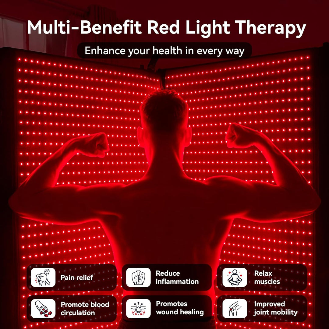 LPKP Luxury 74.6" x 33.3" Full Body RLT Sleeping Bag, 2570 LEDs – Premium Enclosed Red Light Therapy Pod LPKP