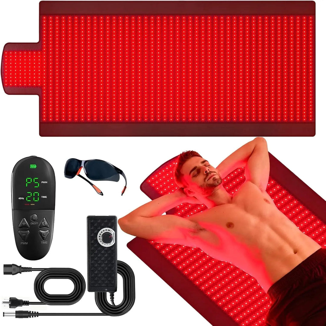 LPKP 36.3" x 15.8" Red Light Therapy Mat (325 LEDs, 660nm/850nm) – Portable RLT Pad for Targeted Relief LPKP